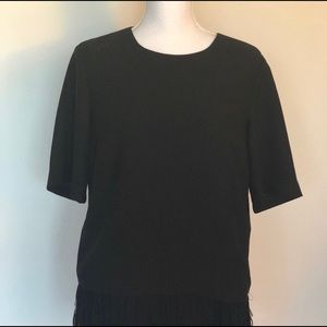 Banana Republic Brand New Black Fringe Top